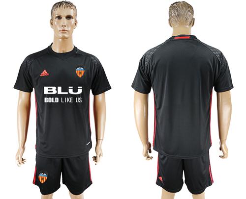 Valencia Blank Black Goalkeeper Soccer Club Jersey